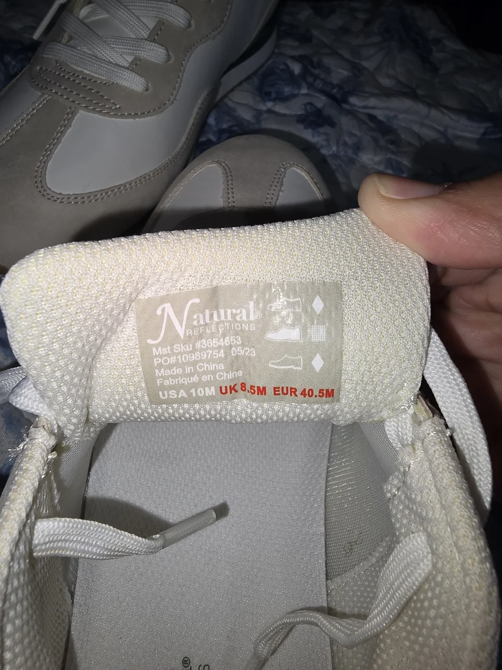 Natural Reflections White & Green Athletic Sneakers